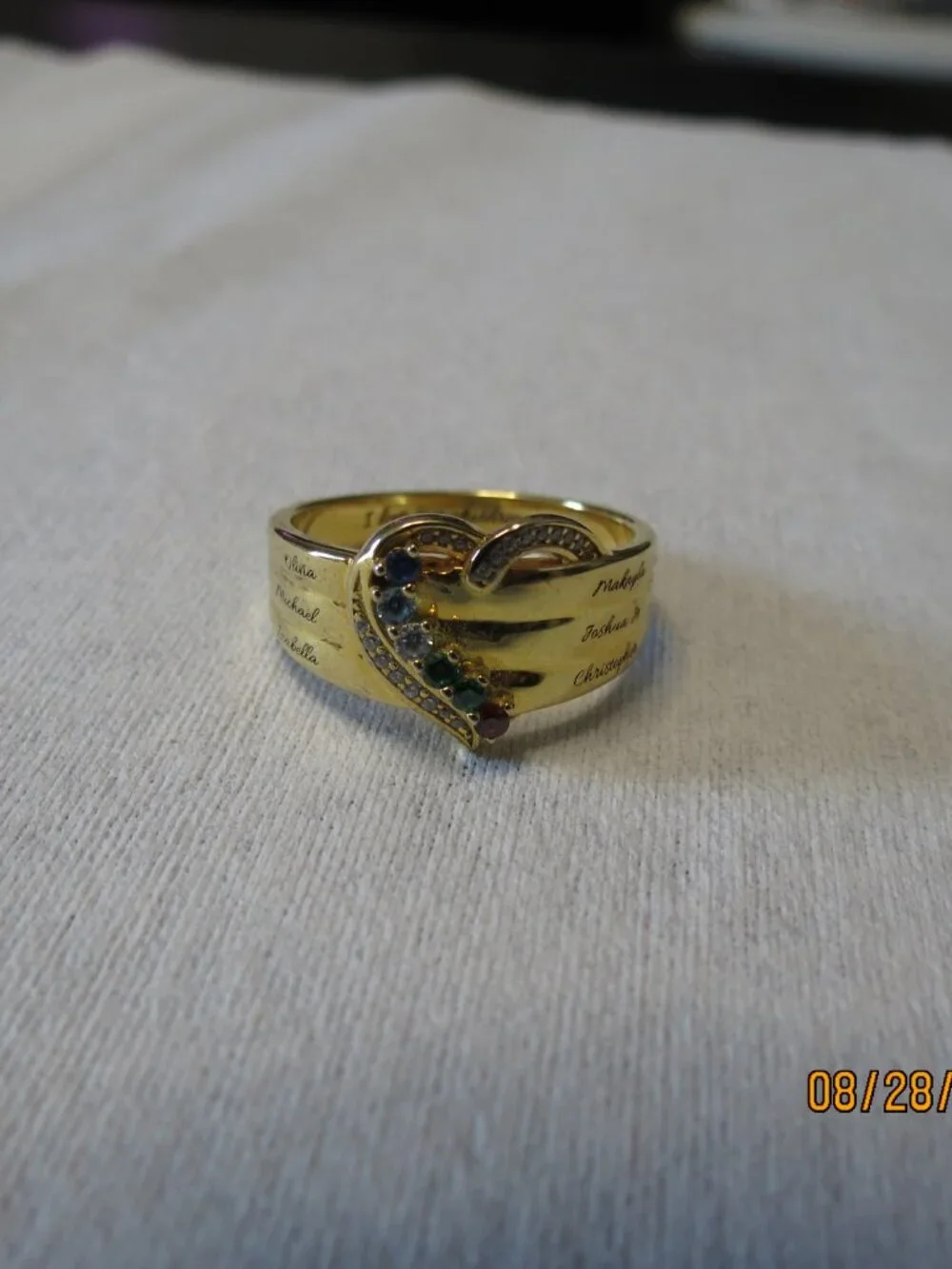 Like New Size 11 Costume I Love My Children Inscribed Ring